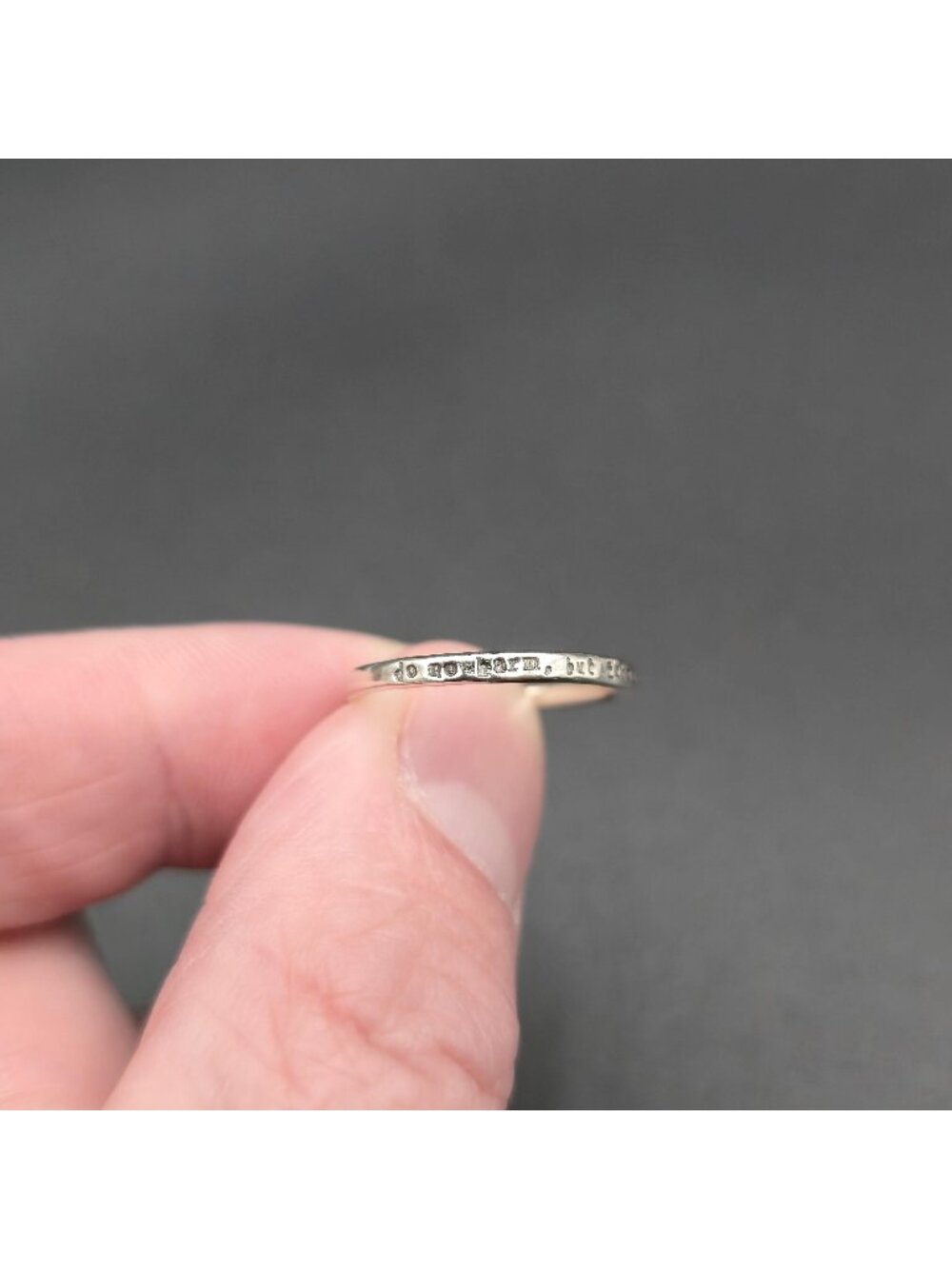 Size 7 Sterling Silver "Do No Harm, But Take No Shit" Engraved Band Ring A9042